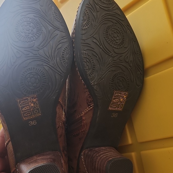 Lartiste Brown Patterned Ankle Boots - Picture 5 of 11